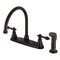 Kingston Brass KB725ACLSP Centerset Kitchen Faucet with Side Sprayer, Oil Rubbed Bronze KB725ACLSP - alternate 1
